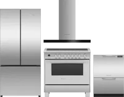 4 Piece Package Includes Refrigerator, Range, Hood And Dishwasher